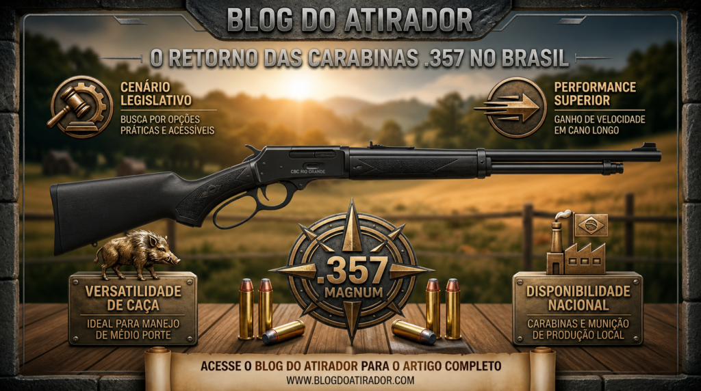 A volta das carabinas .357: por que esse calibre está reconquistando caçadores e atiradores no Brasil