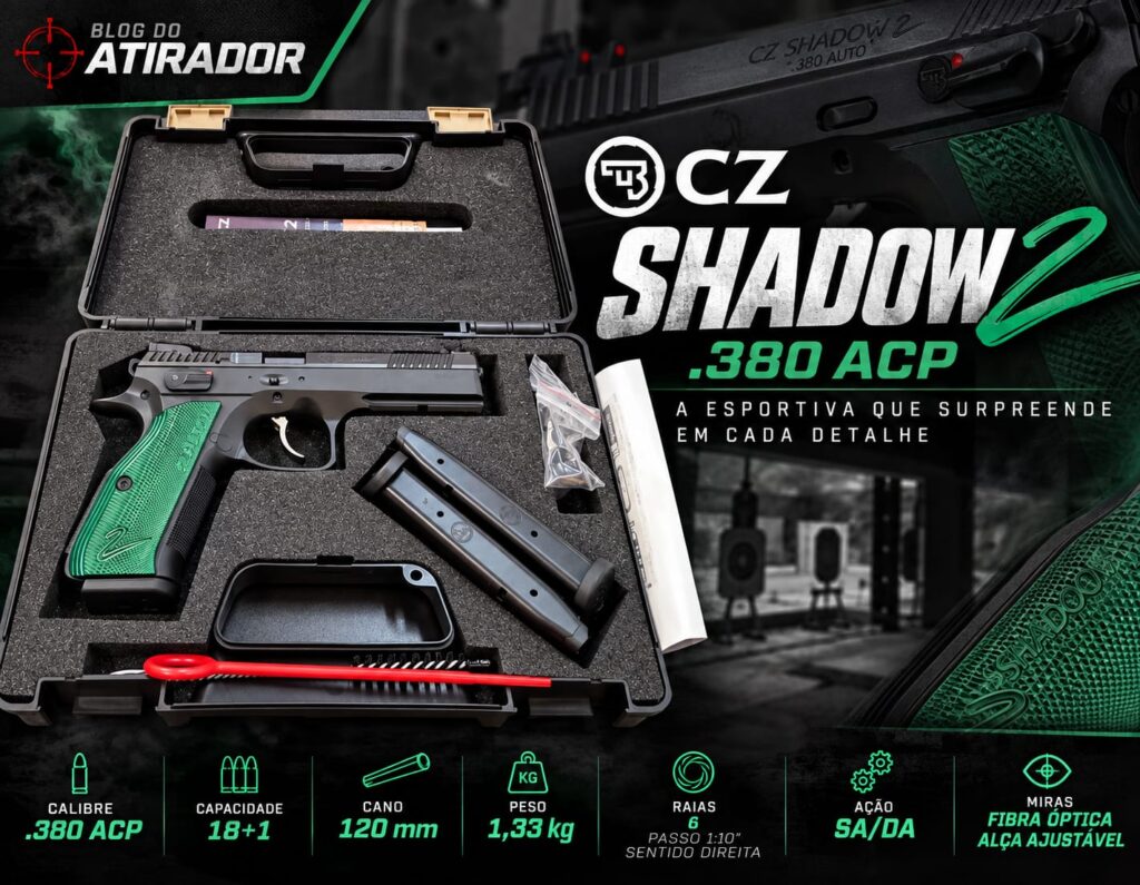 CZ Shadow 2 .380 Auto: a esportiva de competição que chegou ao calibre .380